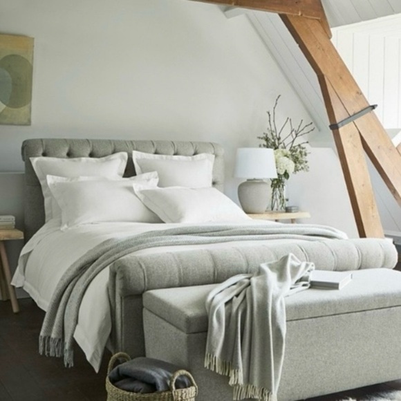 The White Company - Evesham Duvet & Shams Set - Full/Queen90 x92" Cloud Marl NWT - Picture 2 of 16